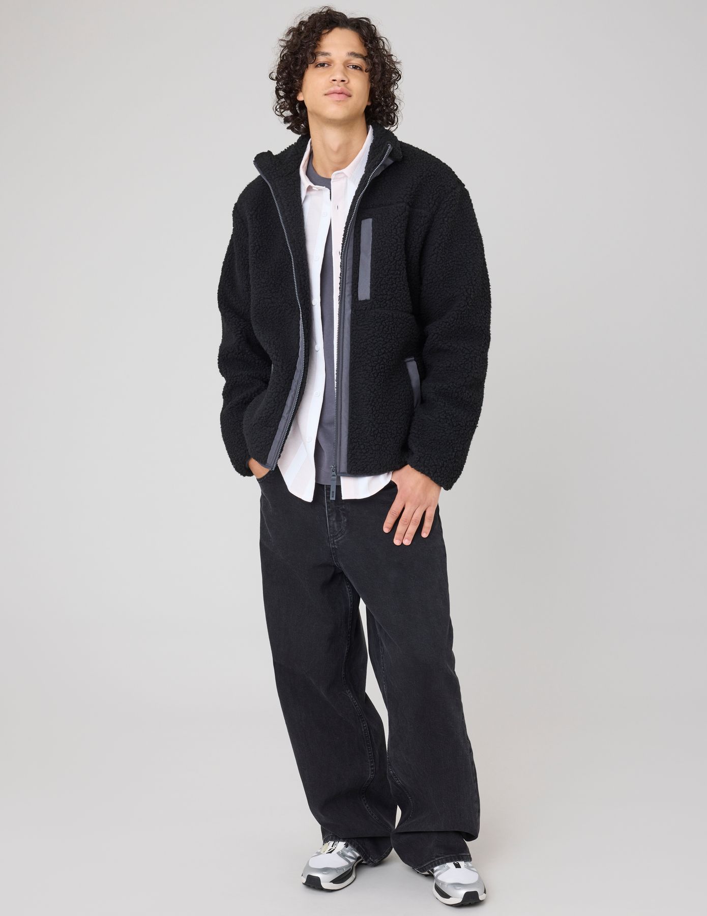 Blouson zippé sherpa