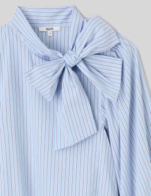 Blouse ray&eacute;e &agrave; n&oelig;ud