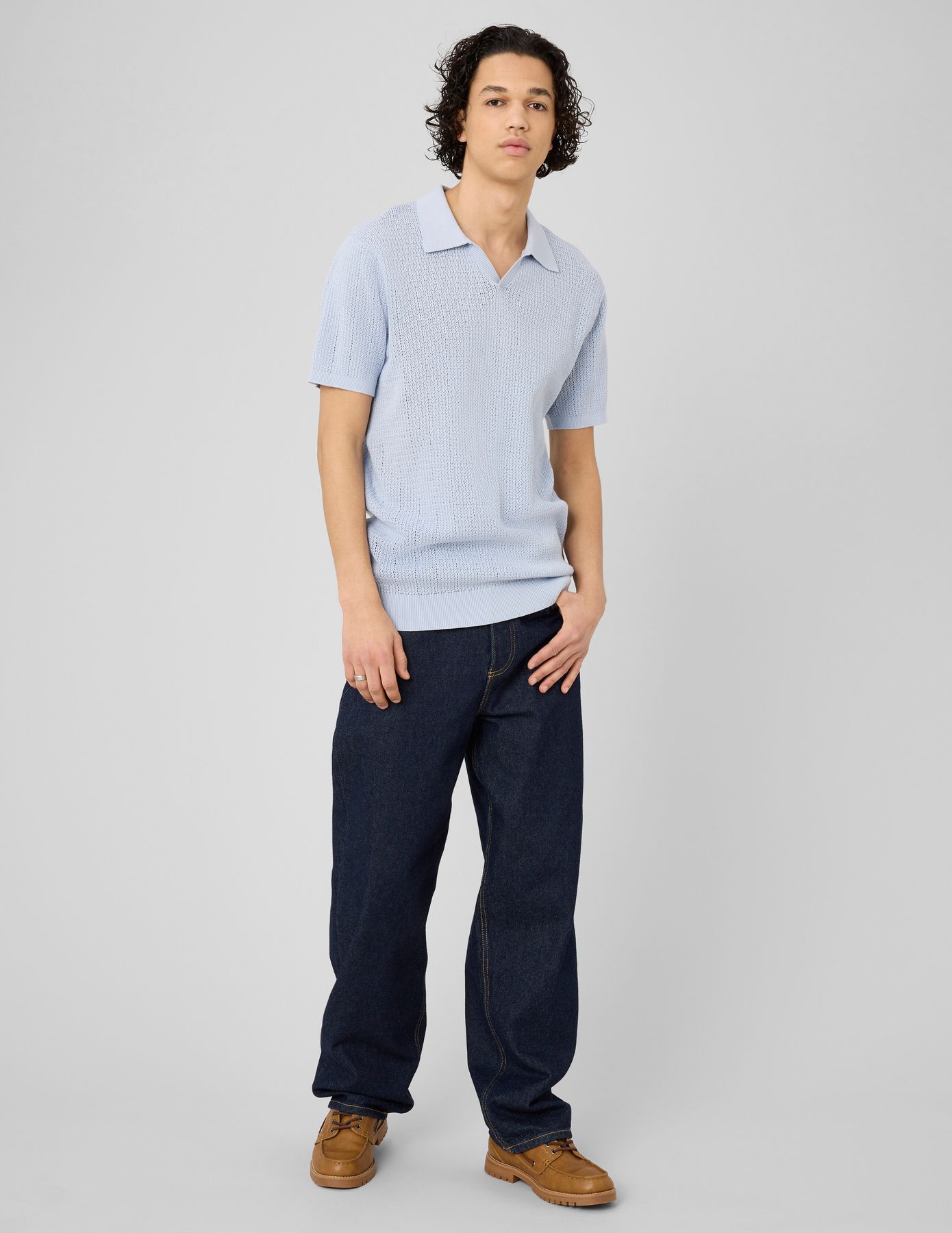 Polo maille ajour&eacute;e
