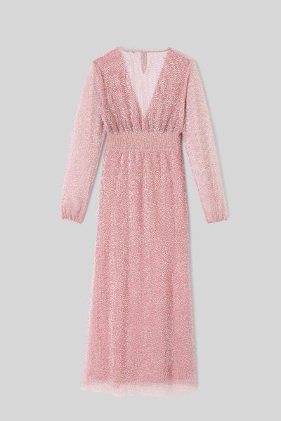 Robe longue plissée