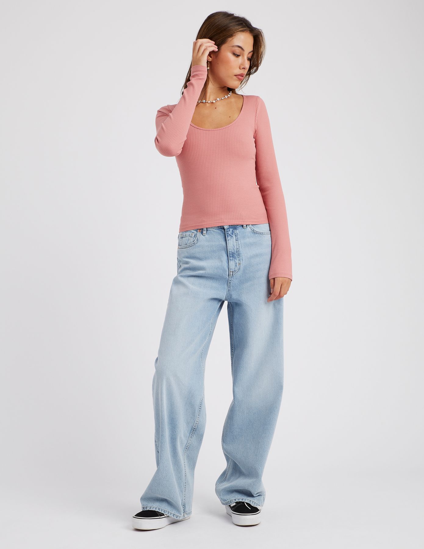 T-shirt manches longues uni