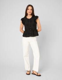 Blouse &agrave; volants