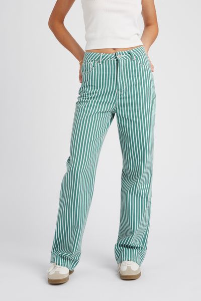 Jean straight rayé