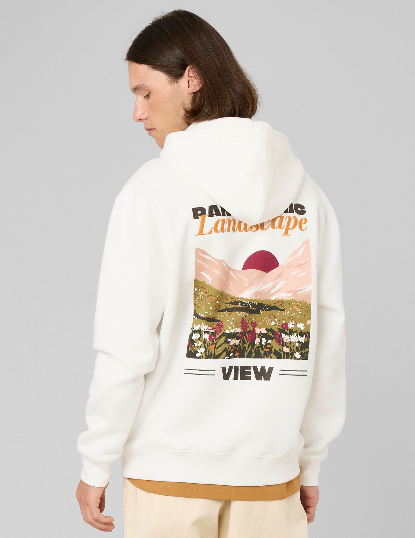 Sweat &agrave; capuche imprim&eacute; devant / dos
