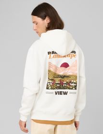 Sweat &agrave; capuche imprim&eacute; devant / dos