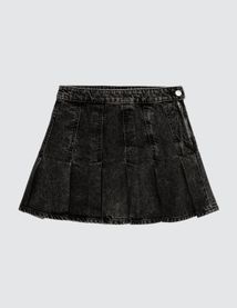 Jupe plissée en jean