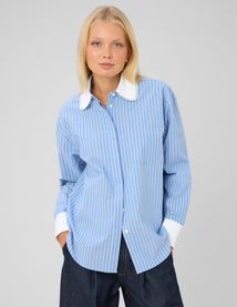 Chemise ray&eacute;e perles