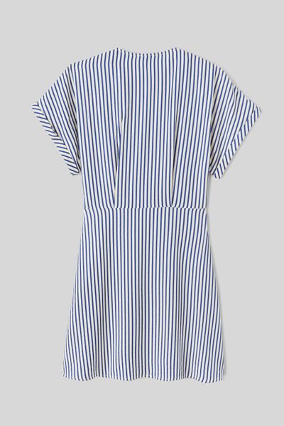 Robe courte rayée