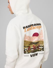 Sweat &agrave; capuche imprim&eacute; devant / dos