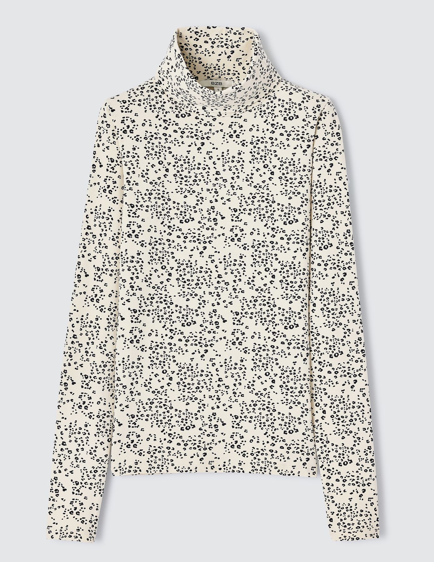 T-shirt col roulé imprimé