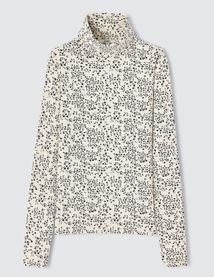 T-shirt col roulé imprimé