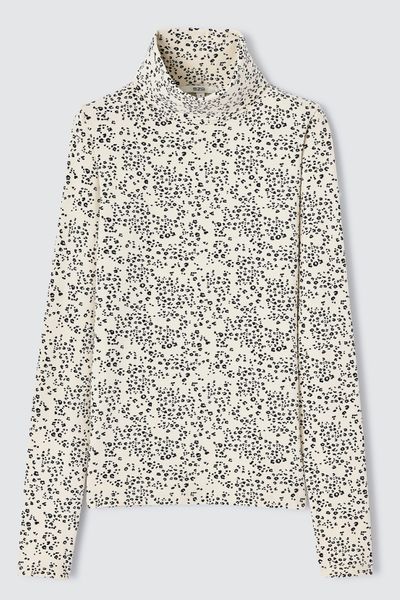 T-shirt col roulé imprimé