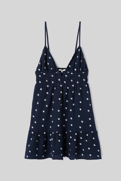 Robe courte &agrave; broderies