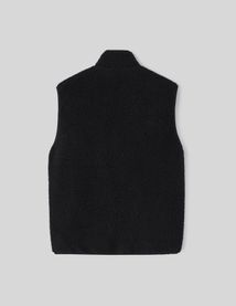 Veste zippée sans manches sherpa