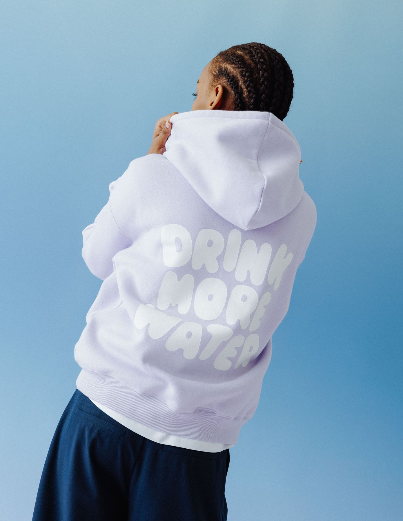 Sweat &agrave; capuche imprim&eacute; devant/dos