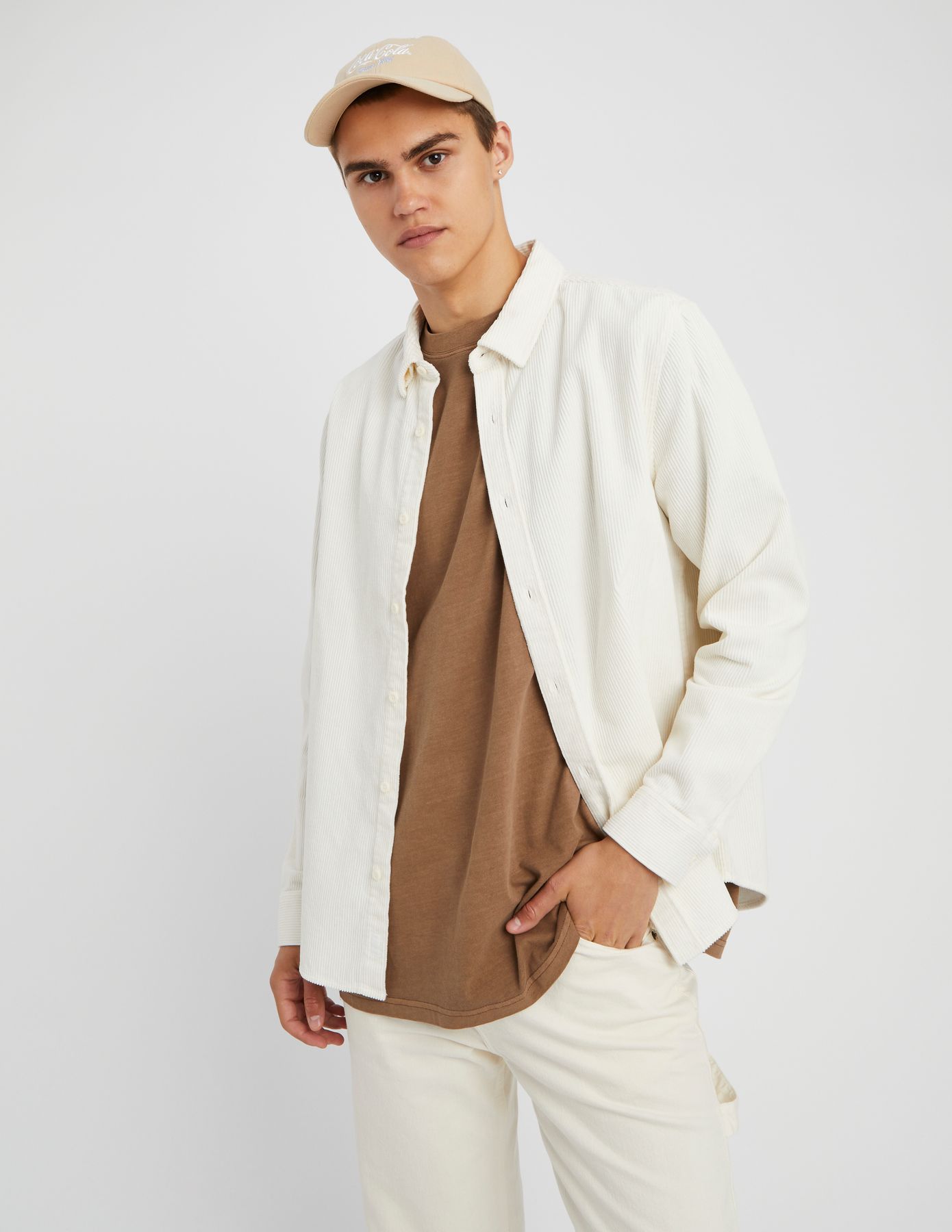 Chemise droite en velours