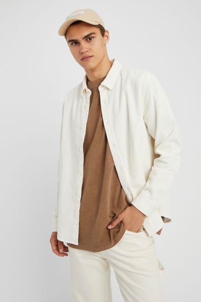 Chemise droite en velours