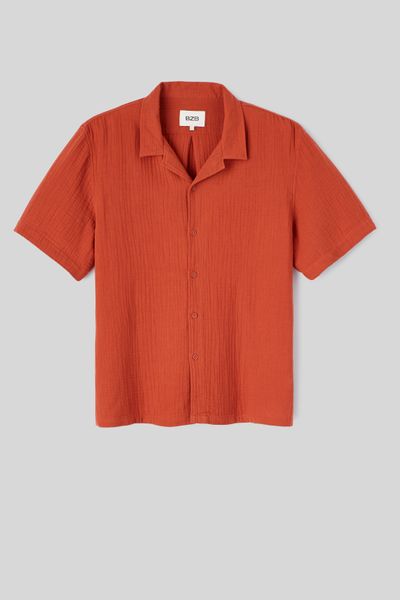 Chemise manches courtes gaze de coton