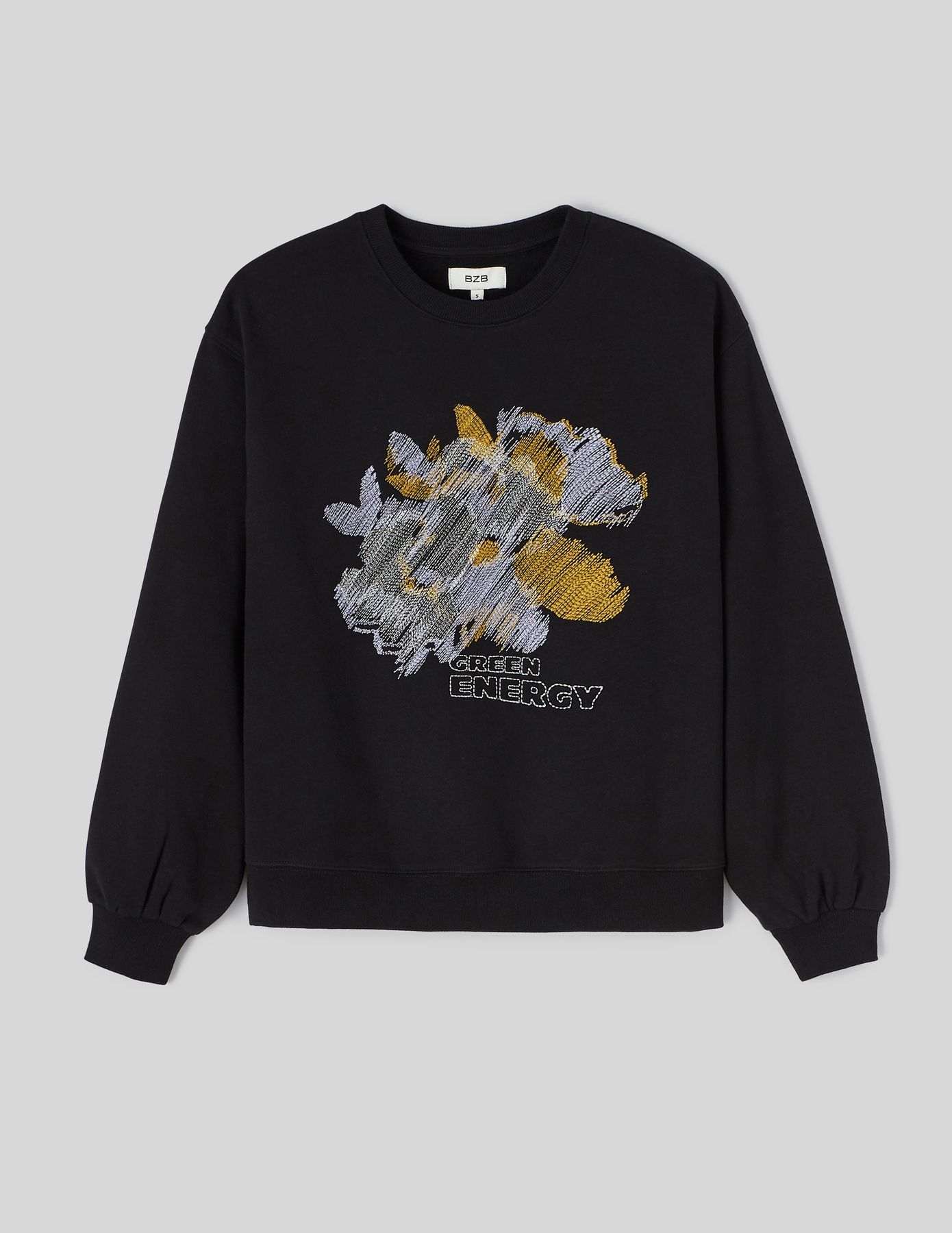 Sweat col rond brodé