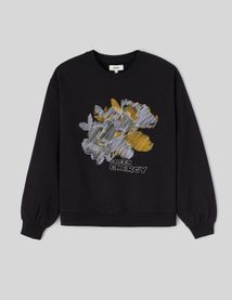 Sweat col rond brodé