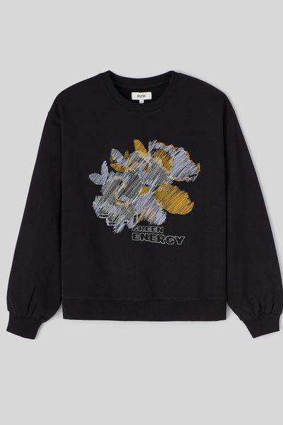 Sweat col rond brodé