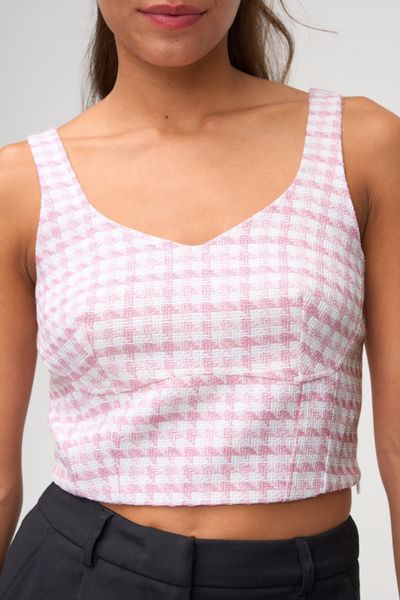 Top corset en tweed