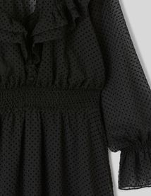 Robe courte &agrave; volants