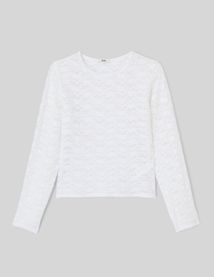 T-shirt dentelle manches longues