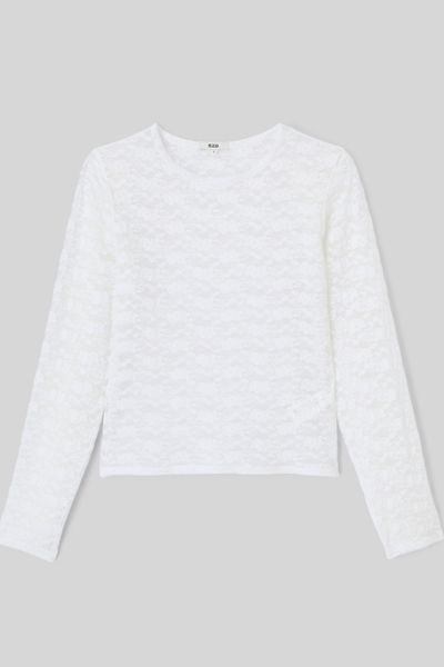 T-shirt dentelle manches longues