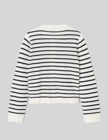 Gilet boutonn&eacute; &agrave; rayures