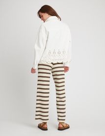 Veste twill broderie anglaise