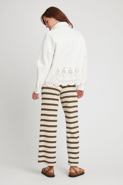 Veste twill broderie anglaise