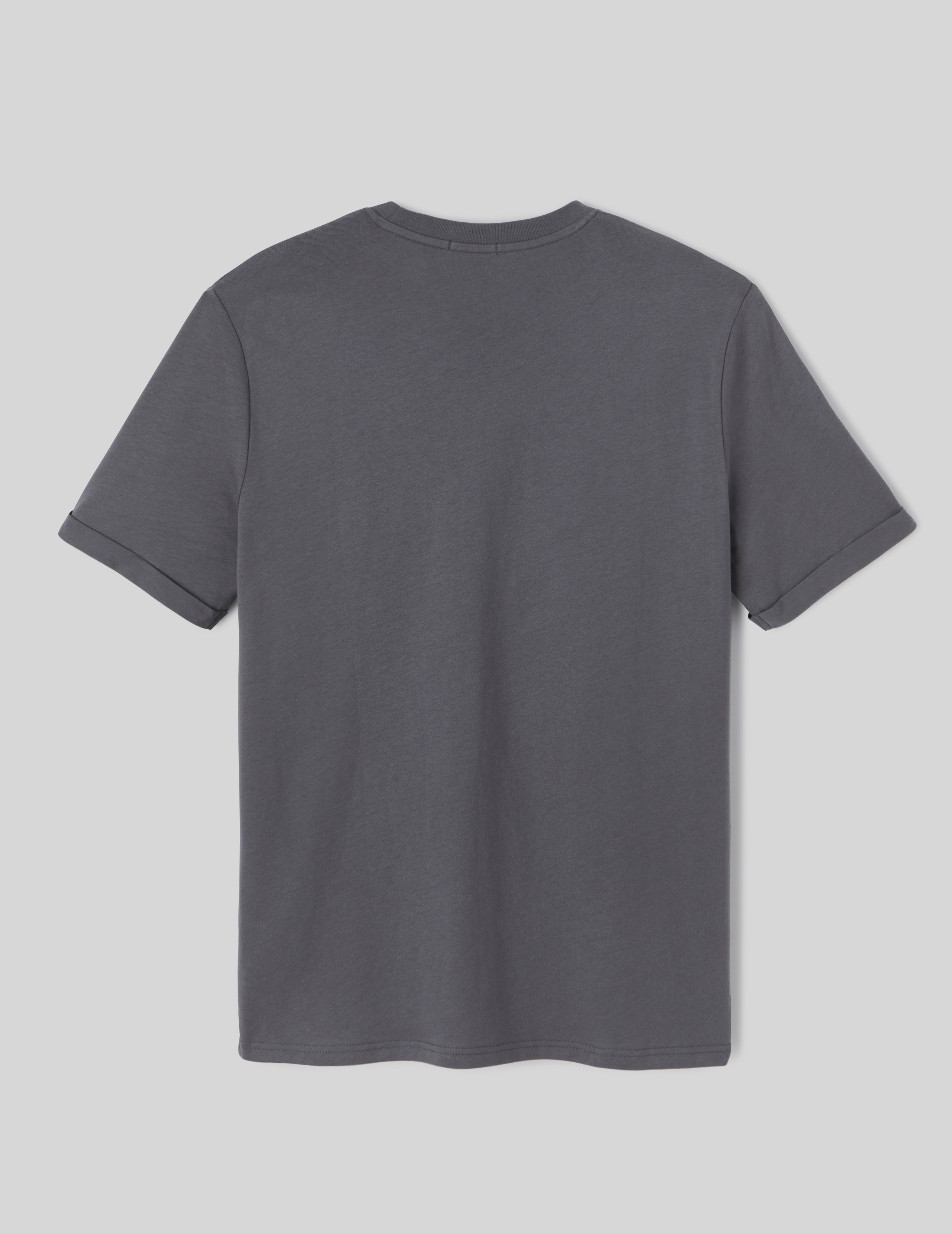 T-shirt broderie poitrine Gris foncé | BZB