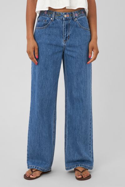 Jean baggy brod&eacute;