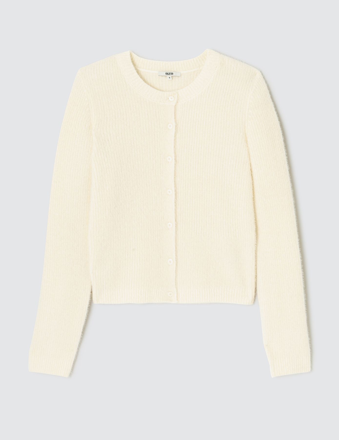 Gilet col rond fluffy