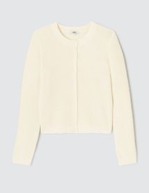 Gilet col rond fluffy