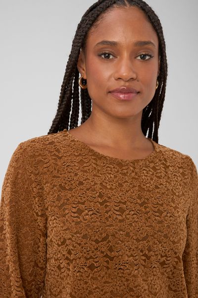 Top dentelle flock