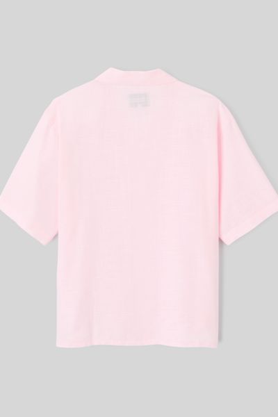 Chemise manches courtes rose