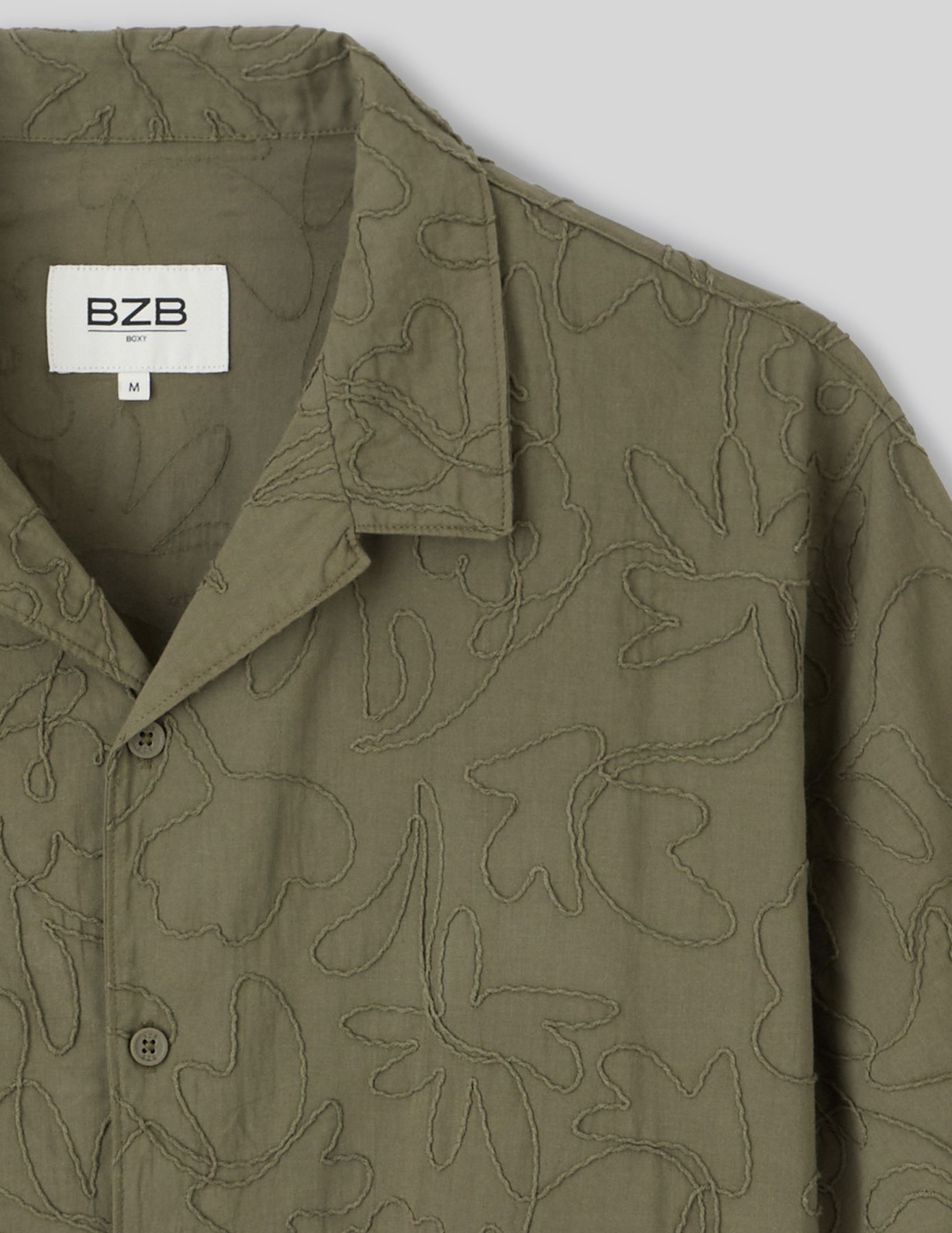 Chemise manches courtes brodée
