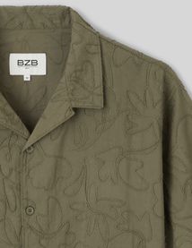 Chemise manches courtes brodée