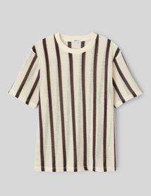T-shirt tricot &agrave; rayures