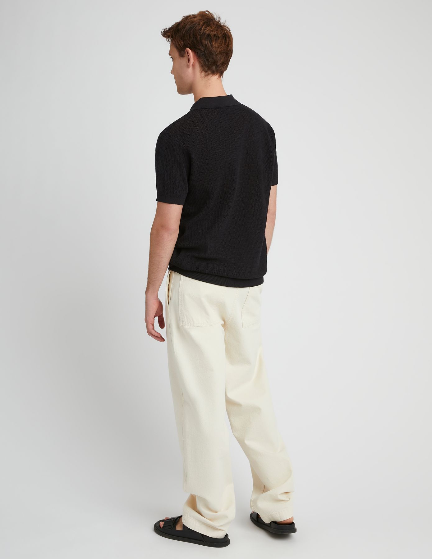 Polo maille ajourée