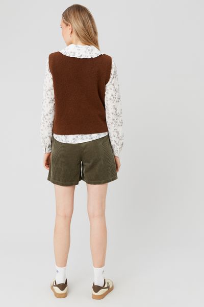 Pull sans manches bouclette