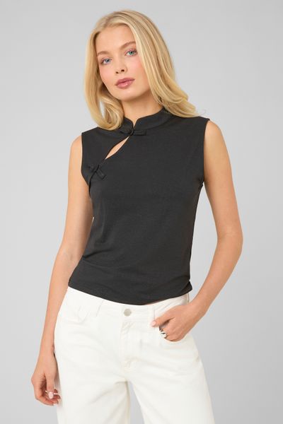 Top col mao paillet&eacute;