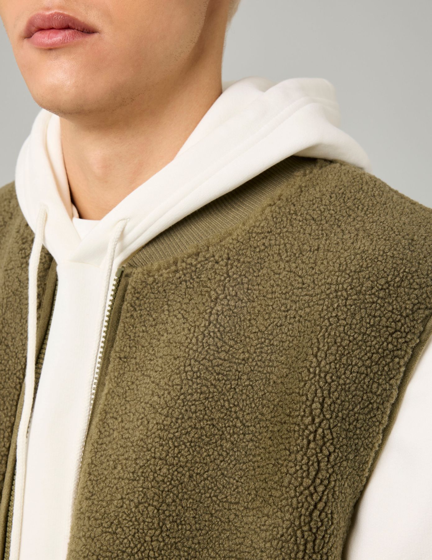 Blouson sans manches sherpa