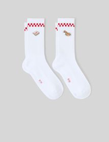 Lot de 2 paires de chaussettes brodées