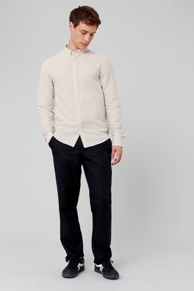 Chemise coton lin unie