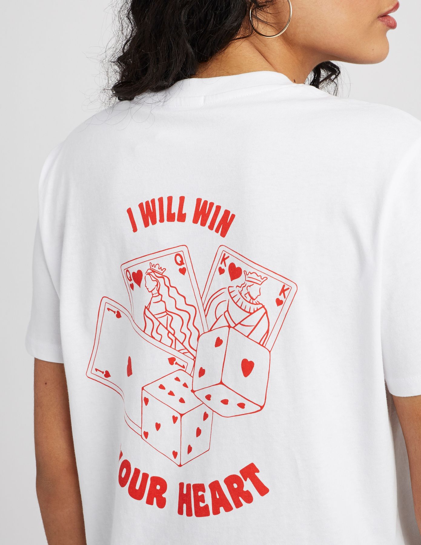 T-shirt St Valentin imprim&eacute; devant/dos