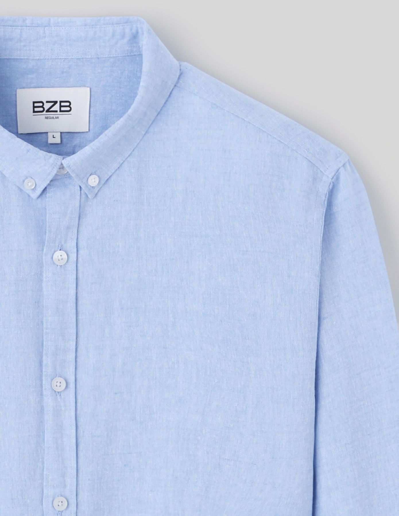 Chemise coton lin unie