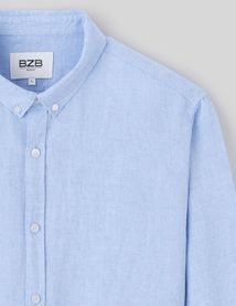 Chemise coton lin unie
